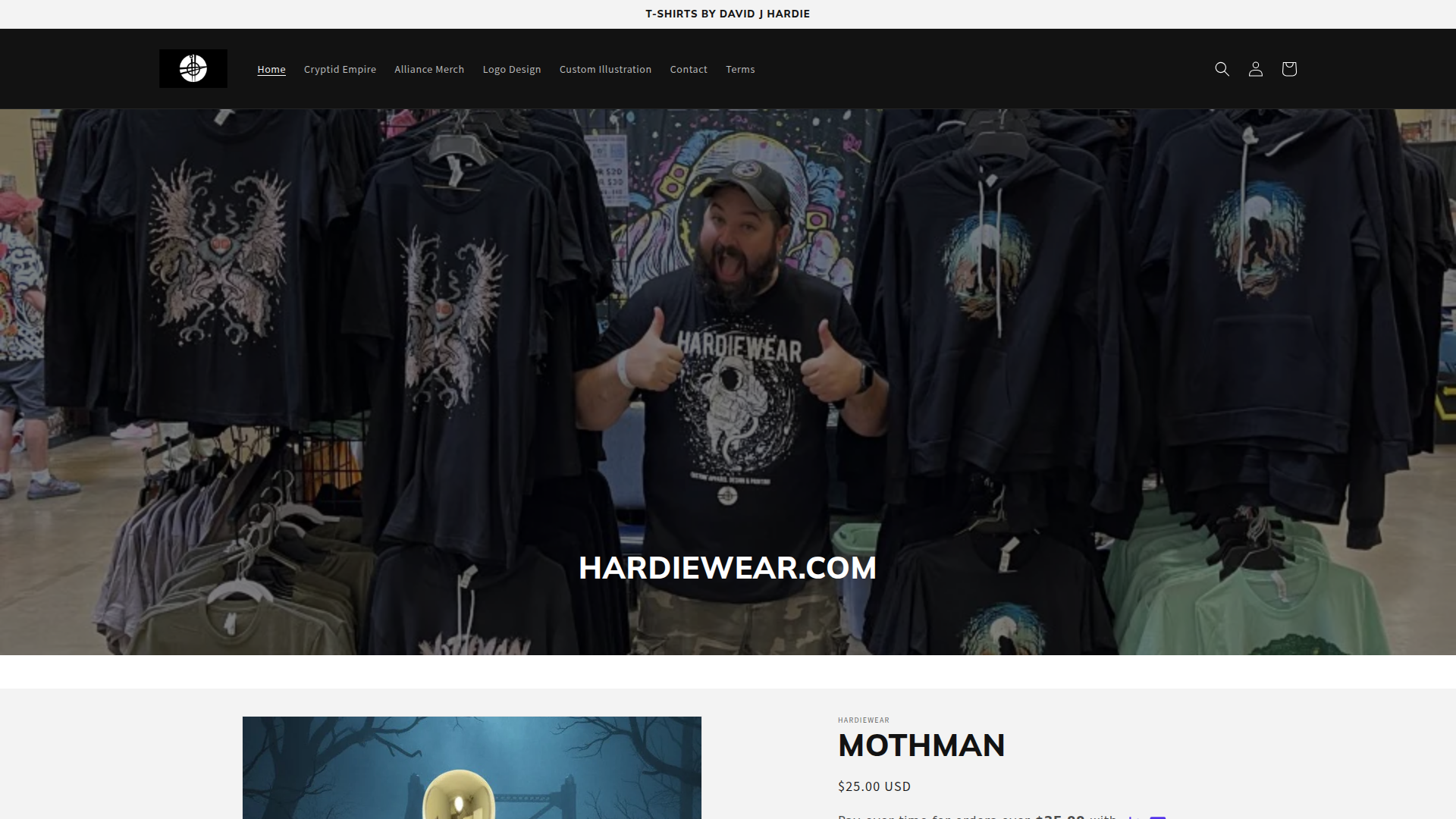 HardieWear.com, custom apparel storefront