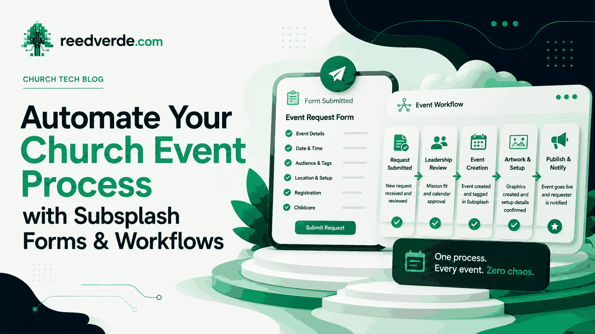 Automate Your Church Event Process with Subsplash Forms and Workflows